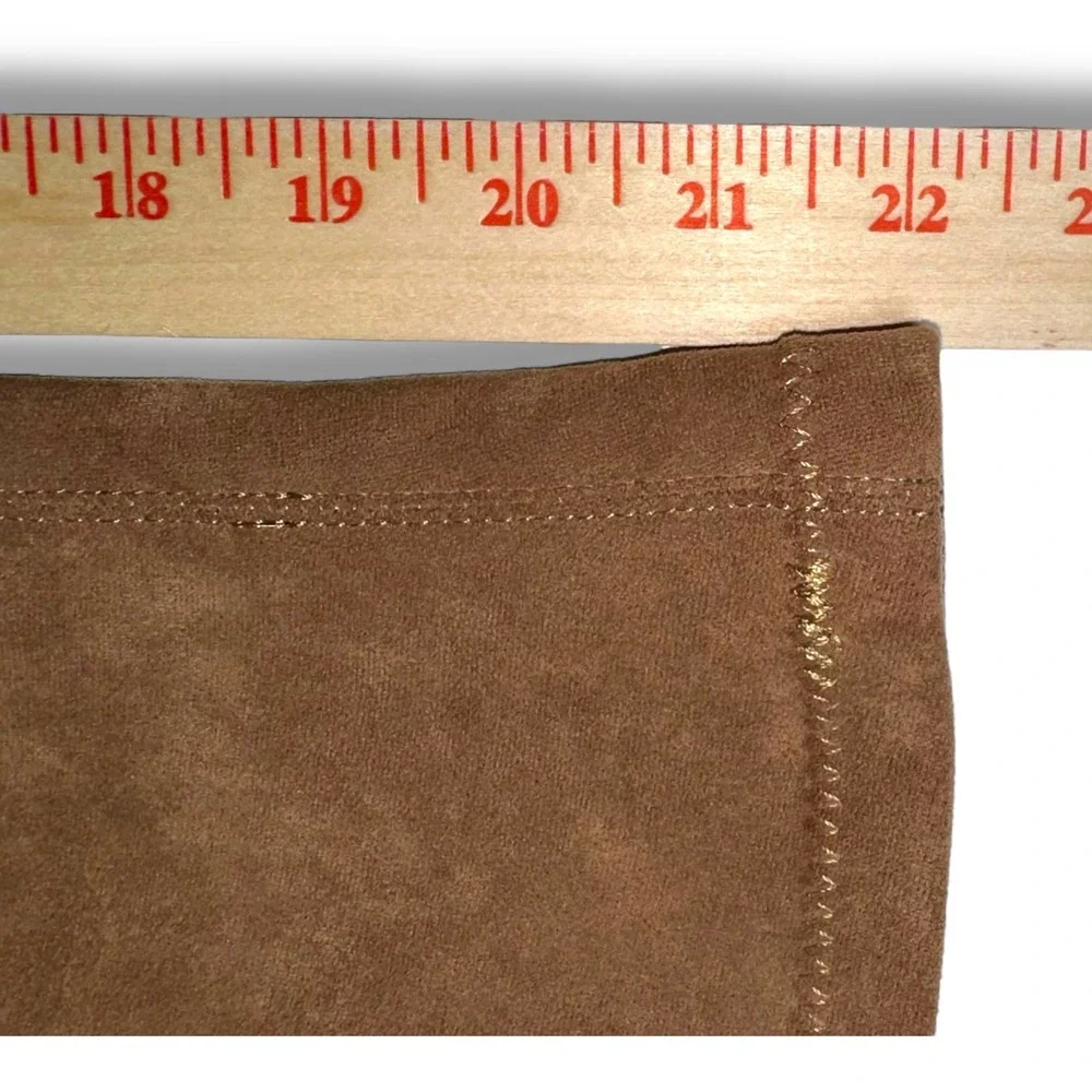 Tan Faux Suede Thigh High Boots Pointed Toe Sexy Over‎ the Knee Size 6.5/37 NEW